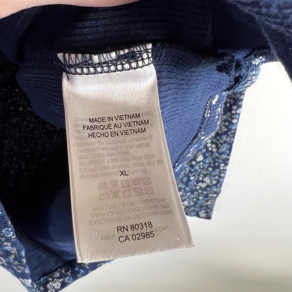 Lucky Brand Women's Floral Print Long Sleeve Henley Shirt Top women's size XL - Picture 5 of 7